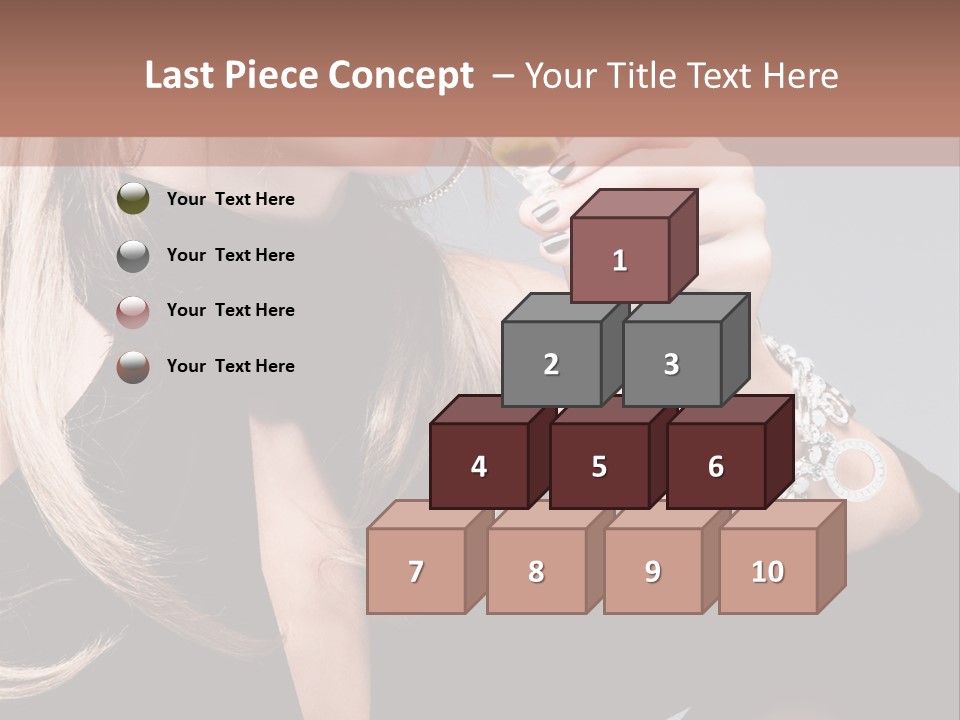 Blond Dress Vertical PowerPoint Template