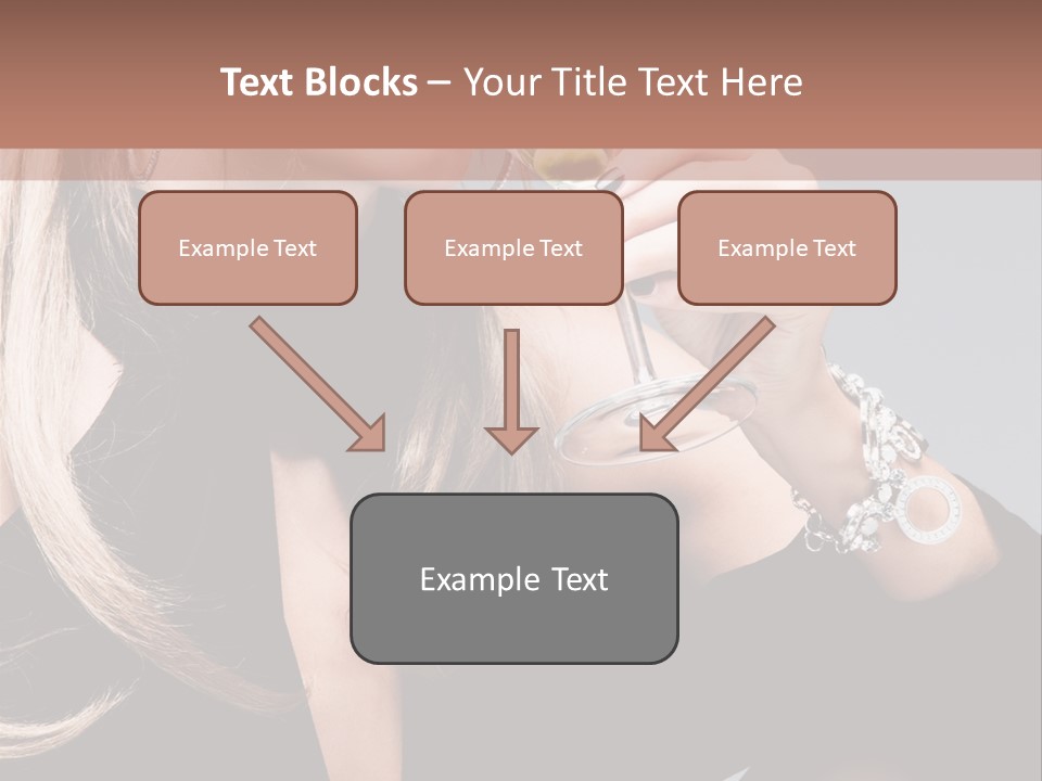 Blond Dress Vertical PowerPoint Template