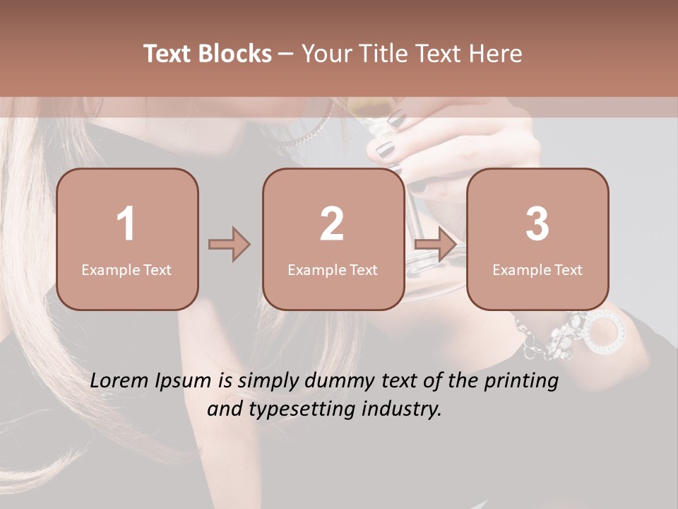 Blond Dress Vertical PowerPoint Template