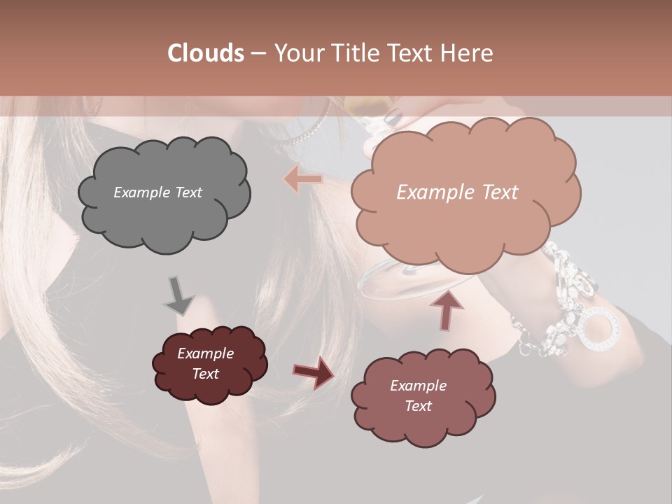 Blond Dress Vertical PowerPoint Template