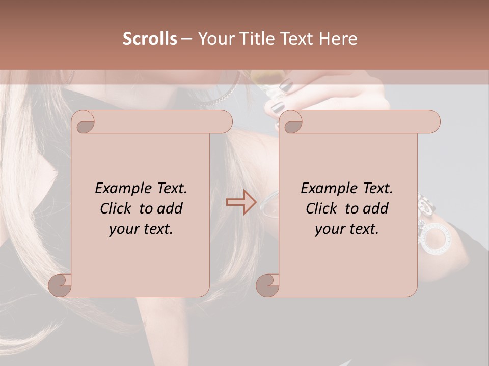 Blond Dress Vertical PowerPoint Template