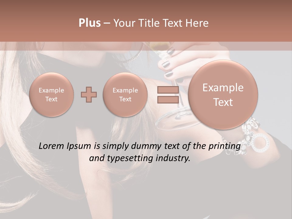 Blond Dress Vertical PowerPoint Template