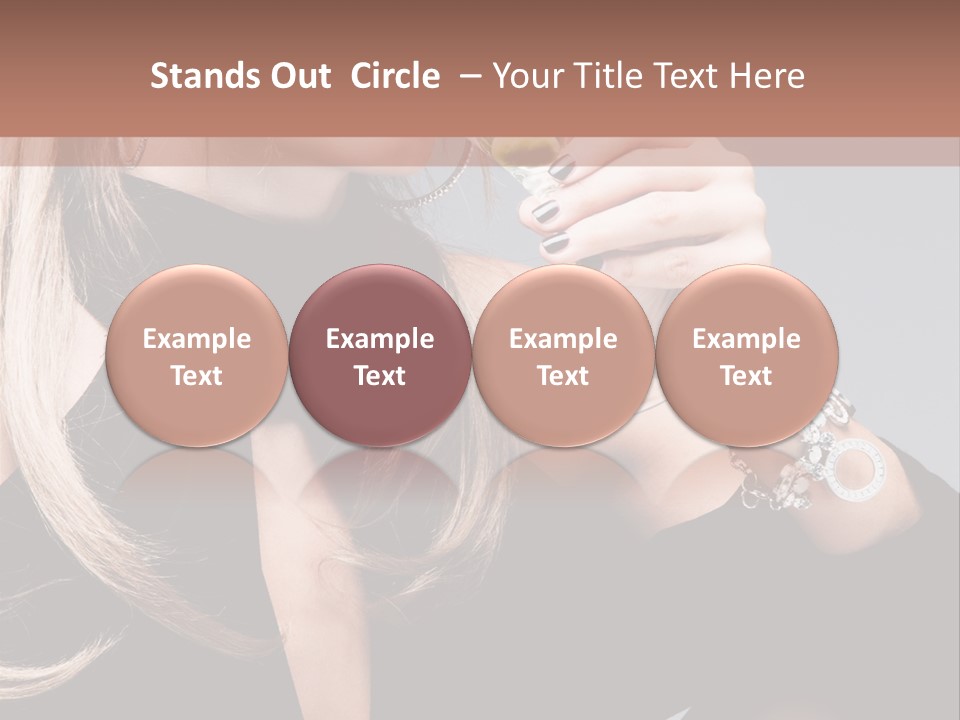 Blond Dress Vertical PowerPoint Template