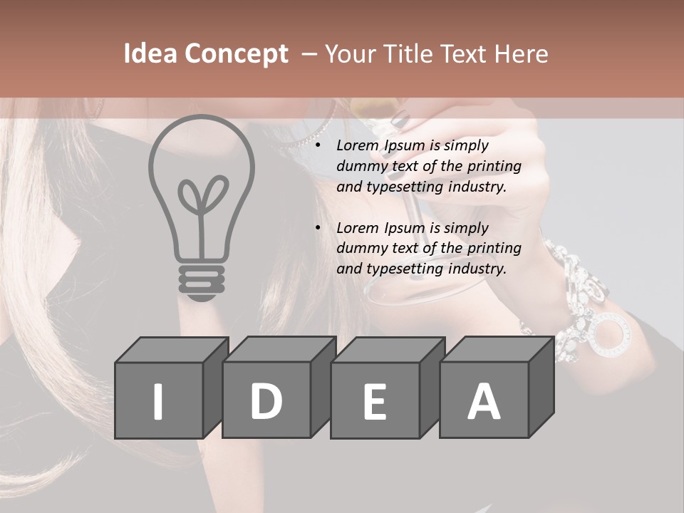 Blond Dress Vertical PowerPoint Template