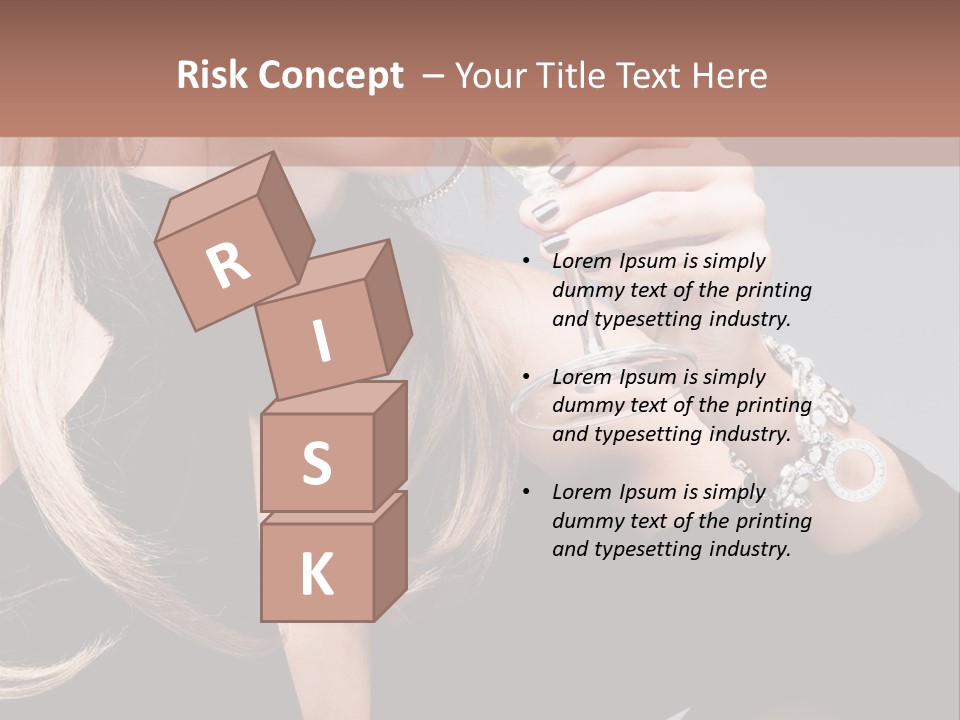 Blond Dress Vertical PowerPoint Template