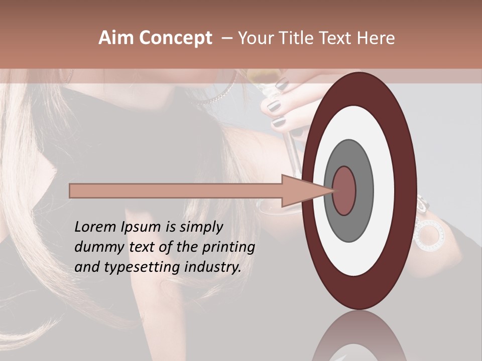 Blond Dress Vertical PowerPoint Template