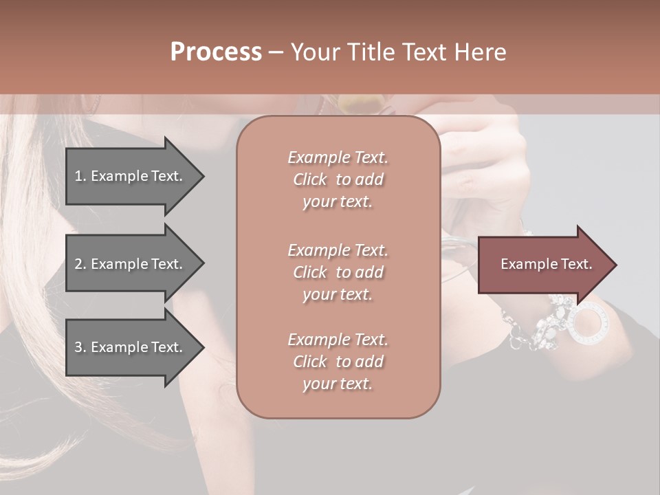 Blond Dress Vertical PowerPoint Template