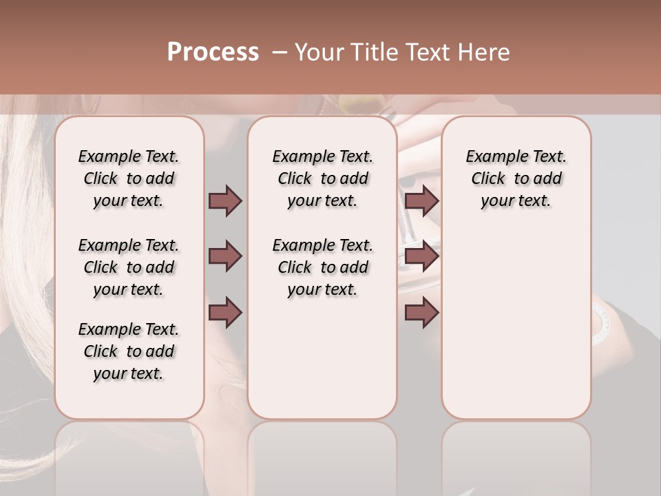 Blond Dress Vertical PowerPoint Template