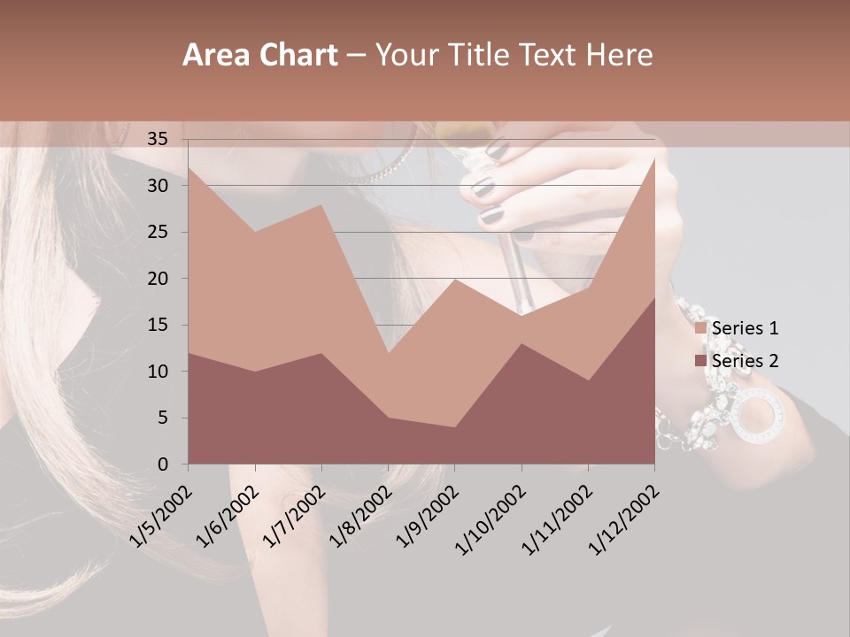 Blond Dress Vertical PowerPoint Template