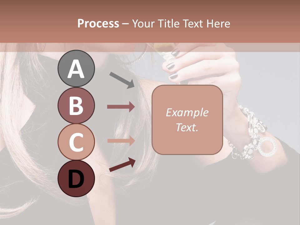 Blond Dress Vertical PowerPoint Template