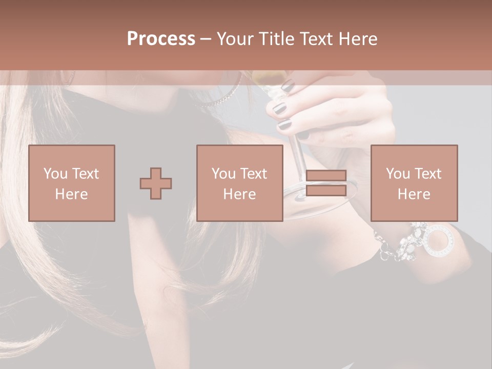 Blond Dress Vertical PowerPoint Template