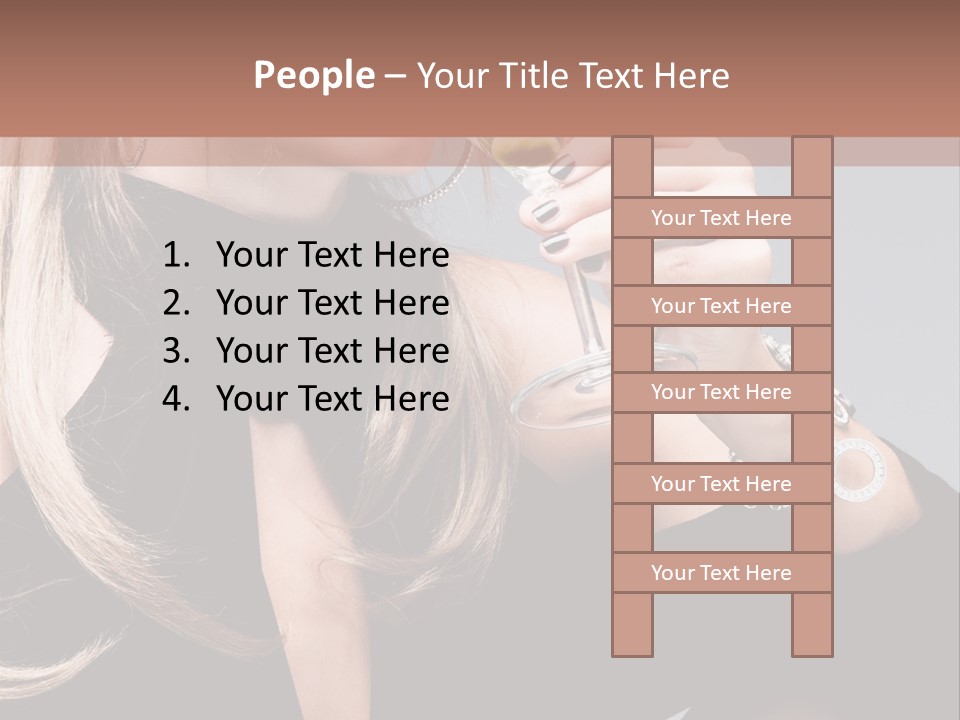 Blond Dress Vertical PowerPoint Template