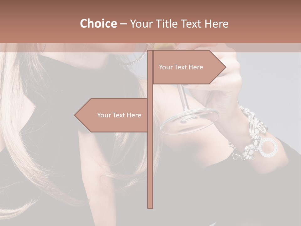 Blond Dress Vertical PowerPoint Template