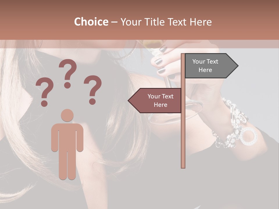 Blond Dress Vertical PowerPoint Template