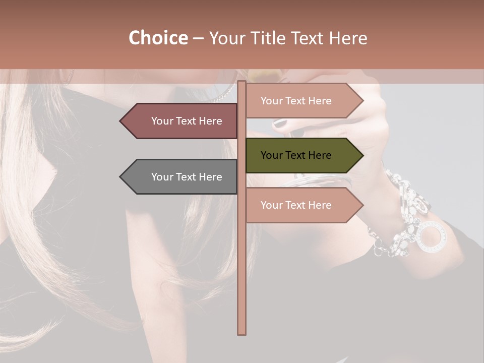 Blond Dress Vertical PowerPoint Template