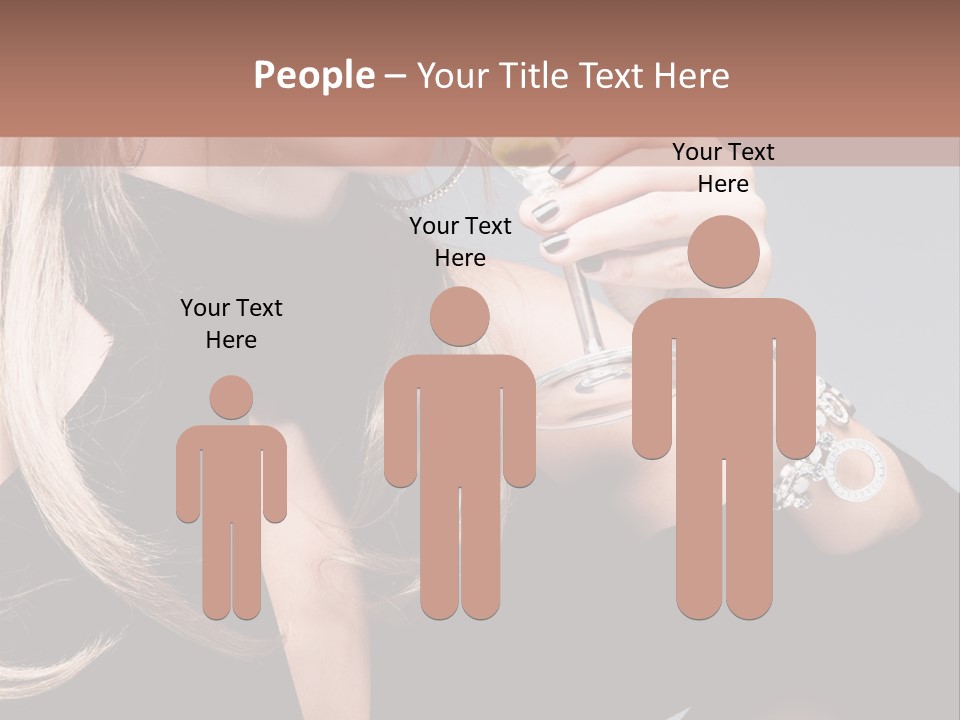 Blond Dress Vertical PowerPoint Template