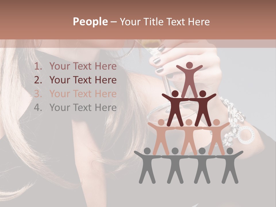 Blond Dress Vertical PowerPoint Template