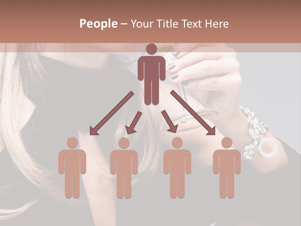 Blond Dress Vertical PowerPoint Template