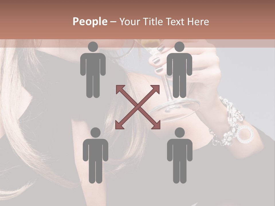 Blond Dress Vertical PowerPoint Template