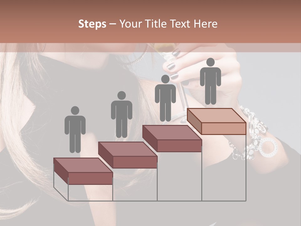 Blond Dress Vertical PowerPoint Template