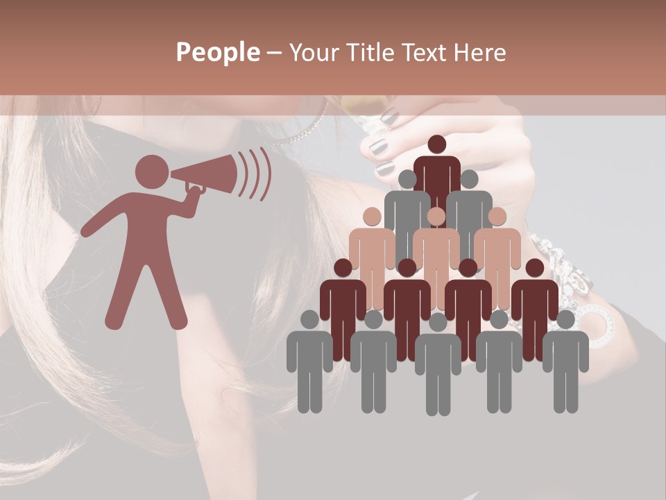 Blond Dress Vertical PowerPoint Template