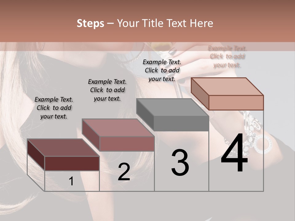 Blond Dress Vertical PowerPoint Template