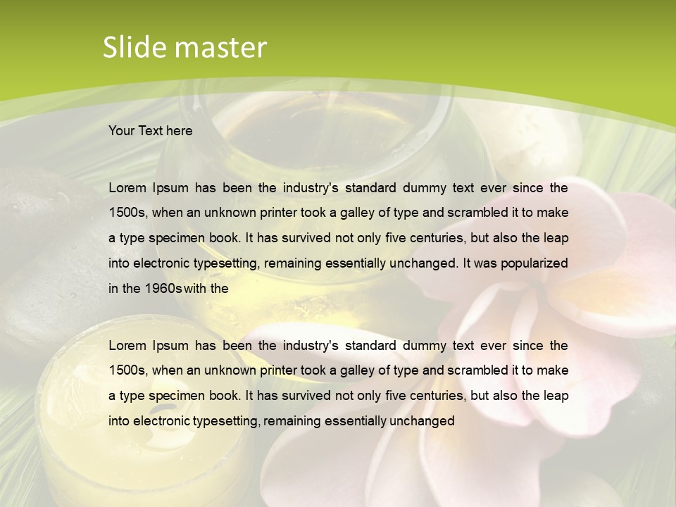 Romantic Lotions Tropical PowerPoint Template