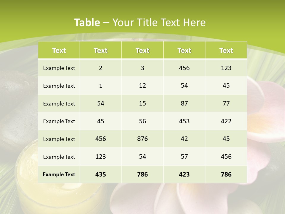 Romantic Lotions Tropical PowerPoint Template