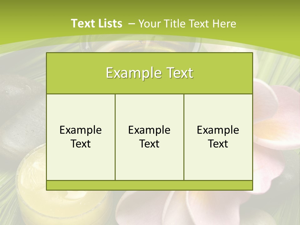 Romantic Lotions Tropical PowerPoint Template