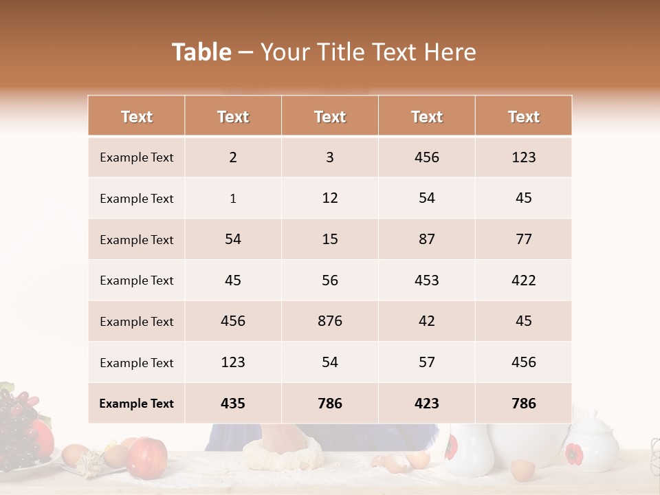 Glamur Table Dough PowerPoint Template