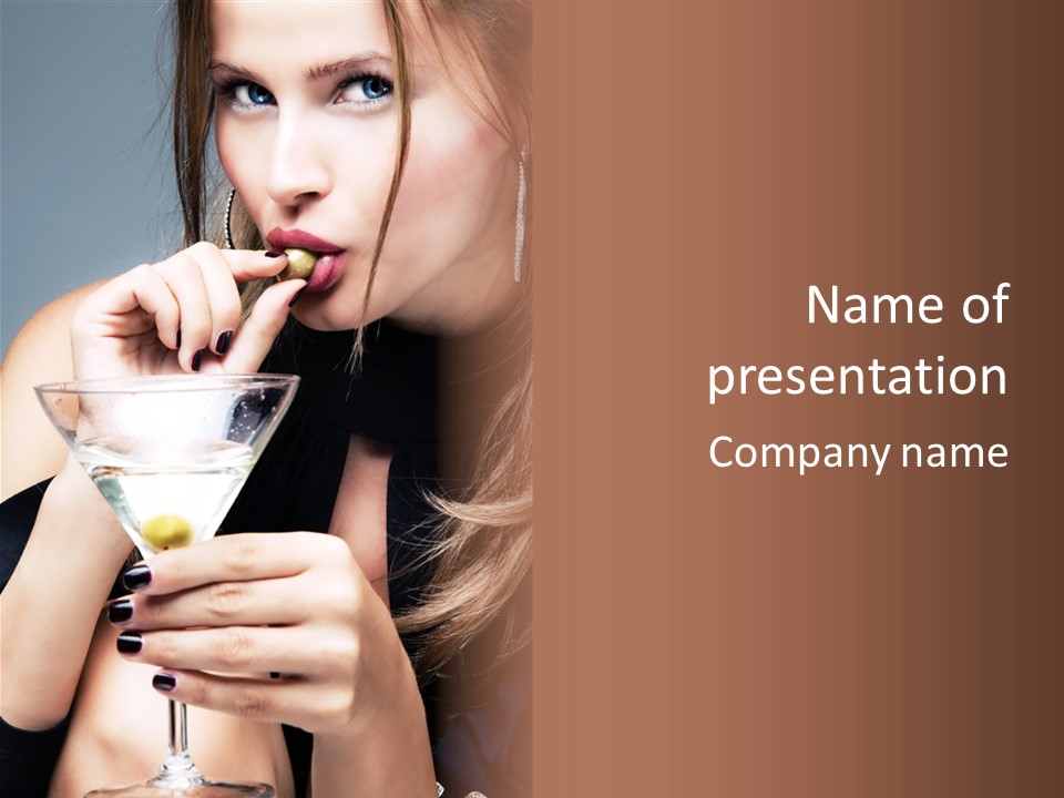 Blue Sexy Eyes PowerPoint Template