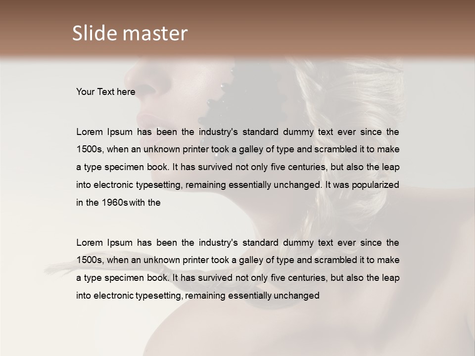 Model Beads Glamour PowerPoint Template