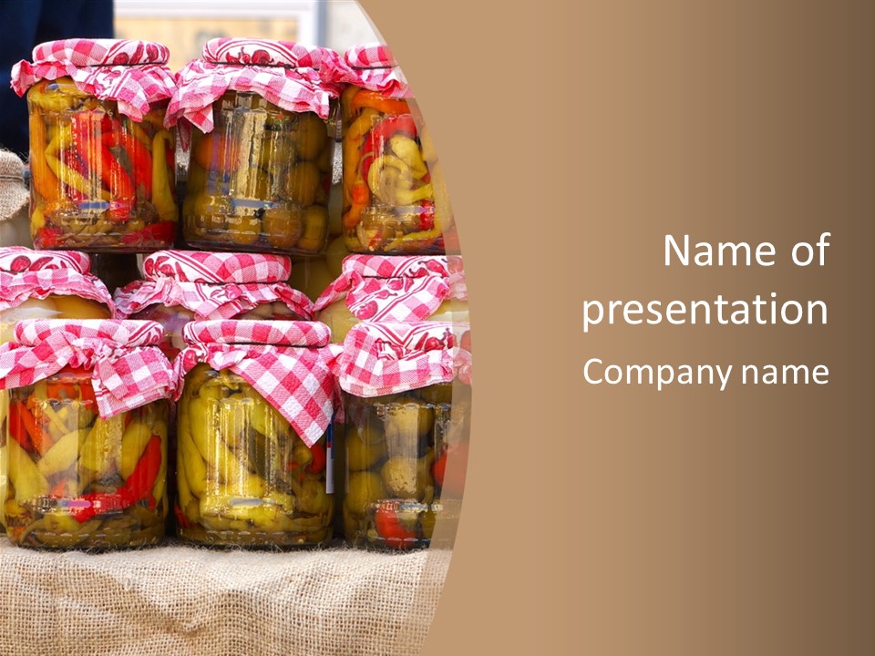 Jar Cooking Spice PowerPoint Template