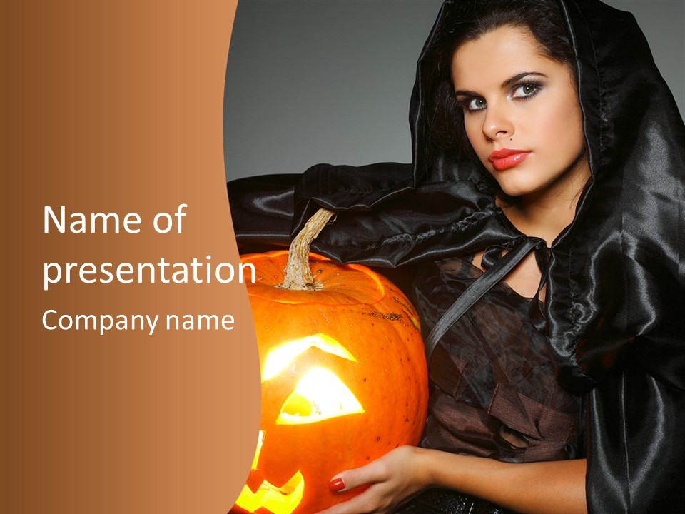 Costume Evil Sweetness PowerPoint Template