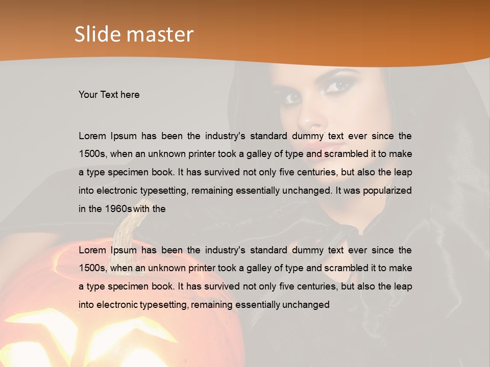 Costume Evil Sweetness PowerPoint Template