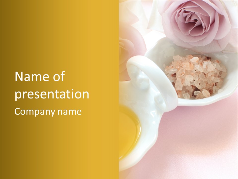 Flower Elegant Massage Salt PowerPoint Template