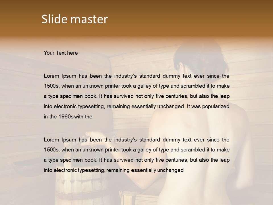 Back Female Warmth PowerPoint Template