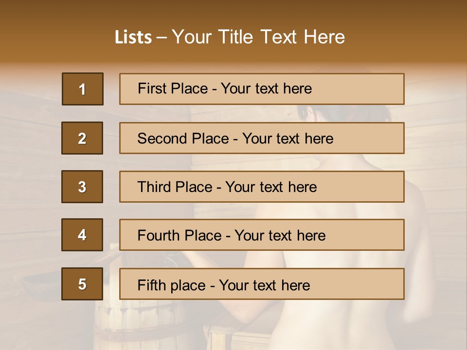 Back Female Warmth PowerPoint Template