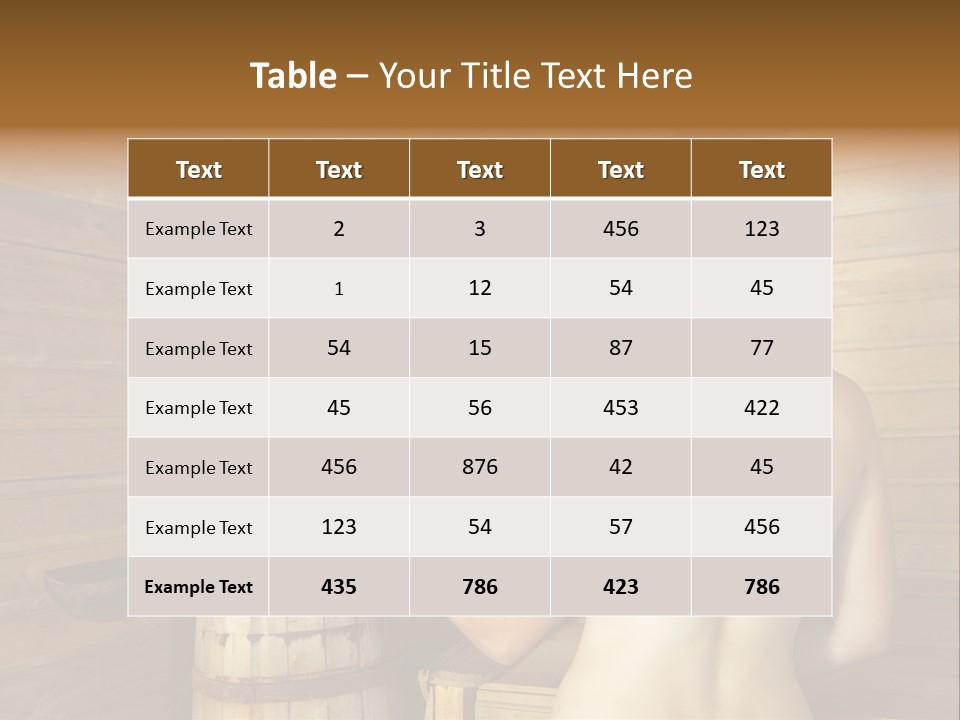 Back Female Warmth PowerPoint Template