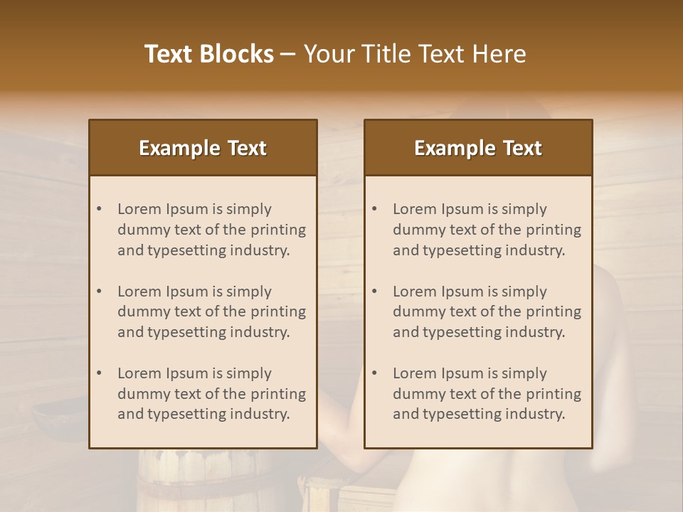 Back Female Warmth PowerPoint Template
