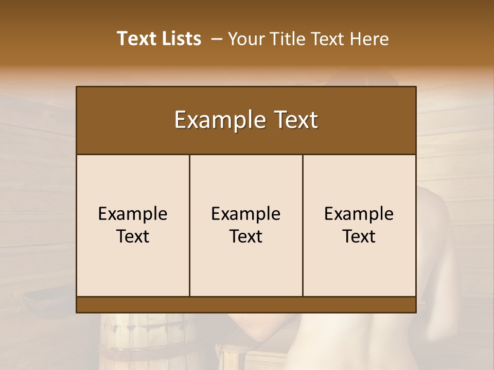 Back Female Warmth PowerPoint Template