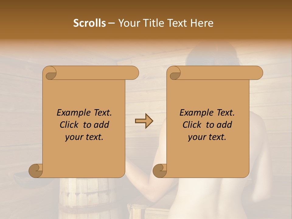 Back Female Warmth PowerPoint Template