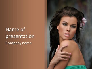 Beauty Portrait Calm PowerPoint Template