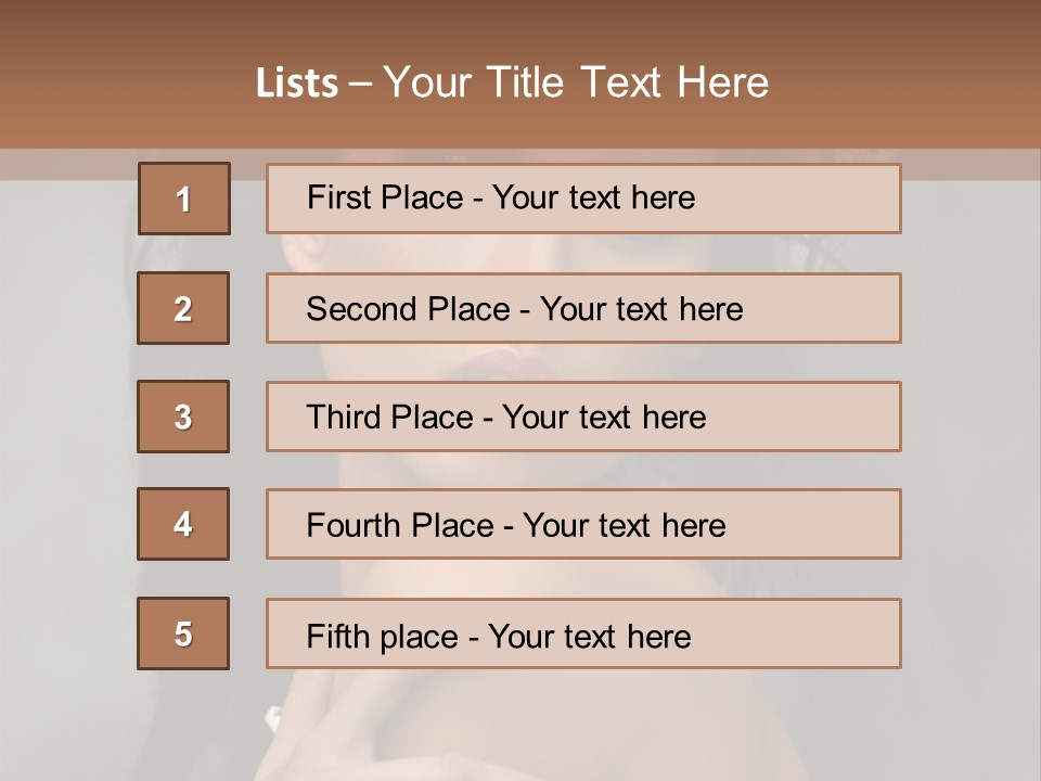 Beauty Portrait Calm PowerPoint Template