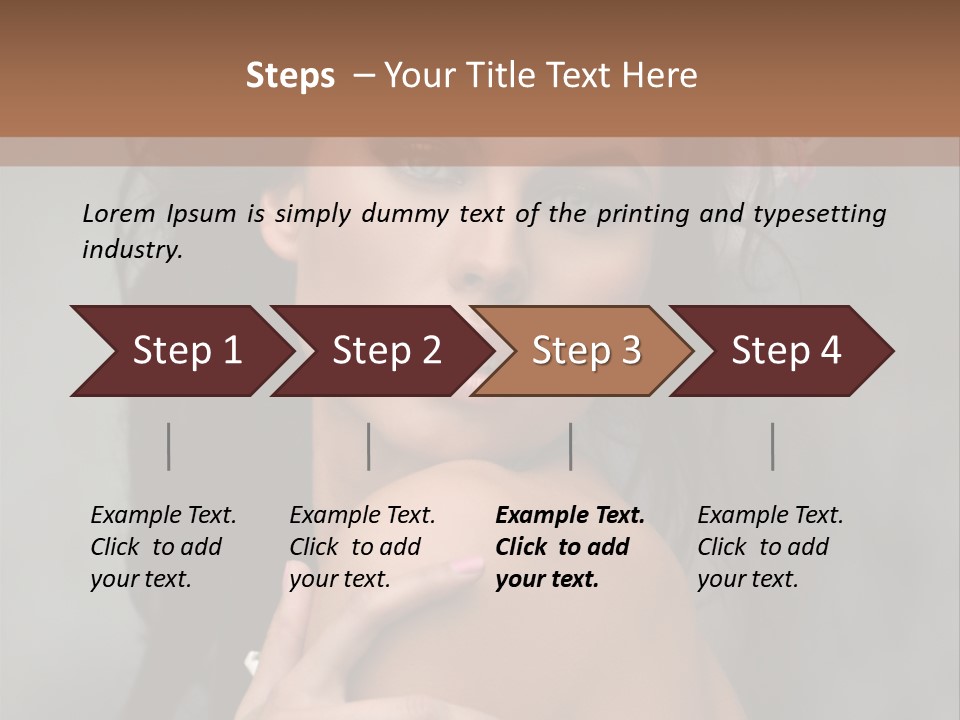 Beauty Portrait Calm PowerPoint Template