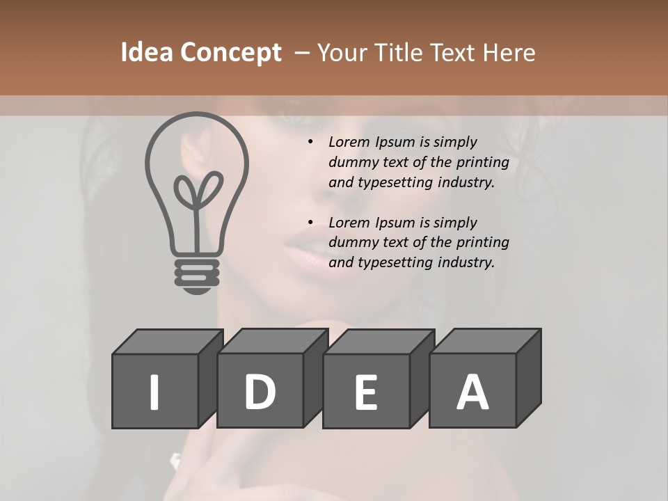 Beauty Portrait Calm PowerPoint Template