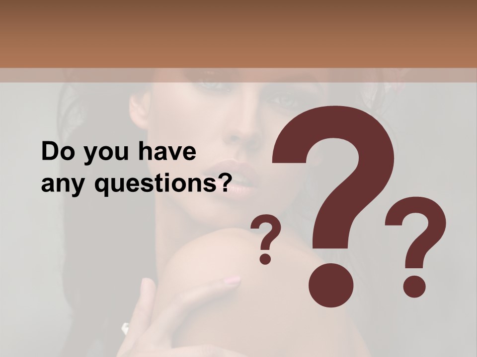 Beauty Portrait Calm PowerPoint Template