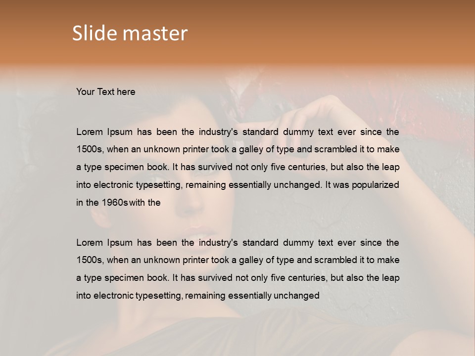 White Sensuality Married PowerPoint Template