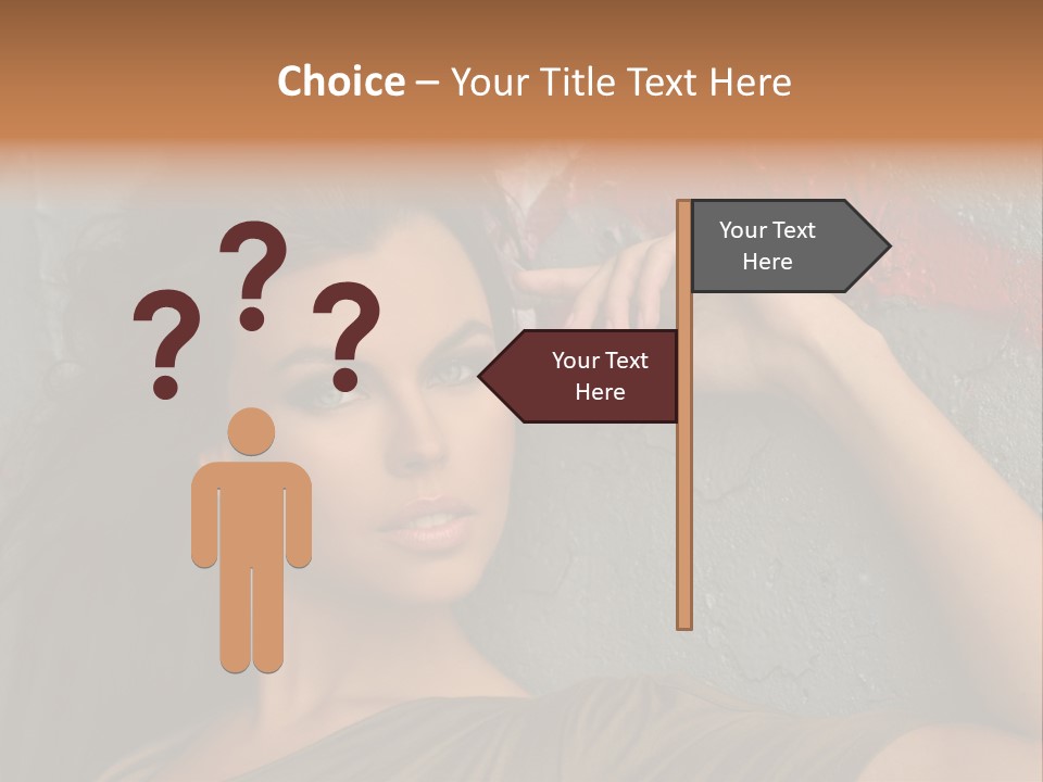White Sensuality Married PowerPoint Template