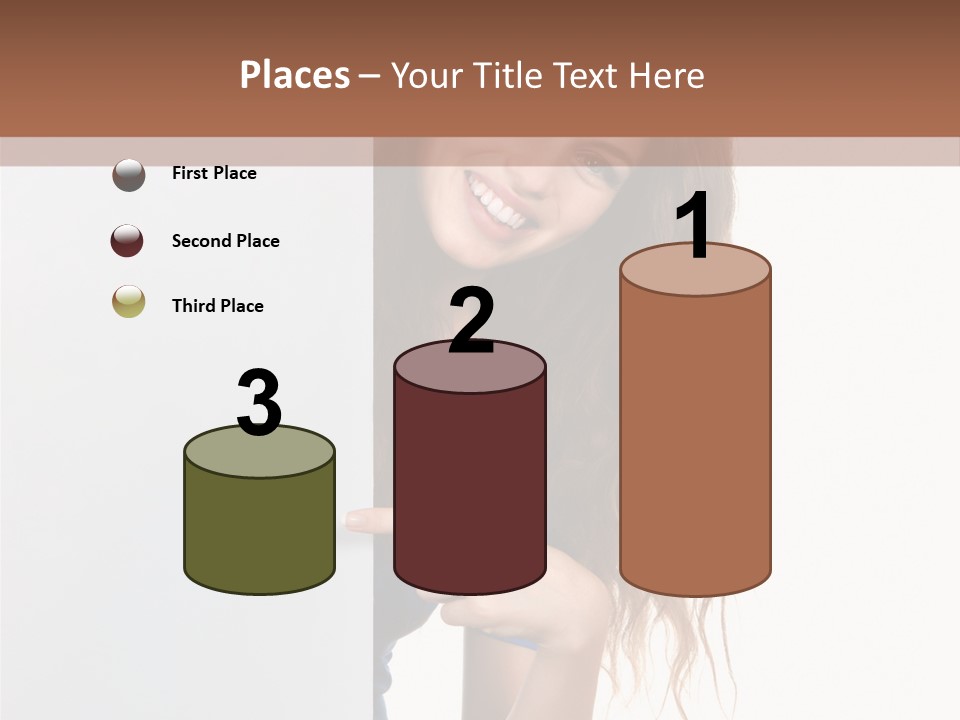 Banner Attractive Businesswoman PowerPoint Template